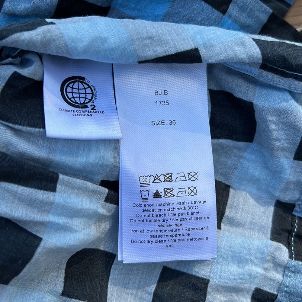 Ganni Cotton Silk Smock Top Sz 36 - Picture 9 of 10